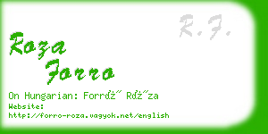 roza forro business card